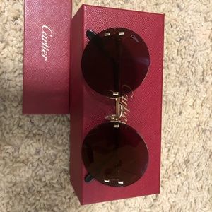 Authentic new Cartier round circle sunglasses